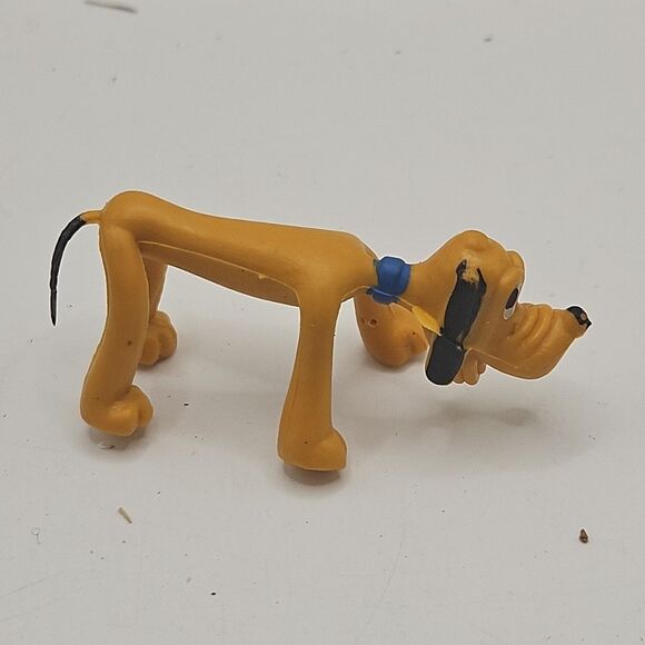 VINTAGE RUBBER WALT DISNEY HONG KONG MADE MINIATURE GOOFY & Pluto POSEABLE DOLLS - Picture 14 of 16